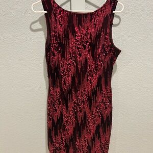 Emerald Sundae (Dillard’s) Elegant Red Sequin Dress